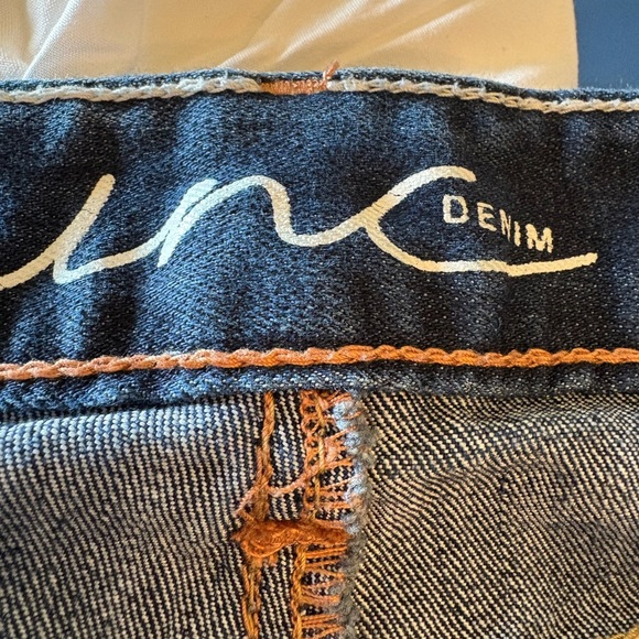 Women's INC Curvy Bootcut Blue Jeans - Picture 2 of 6